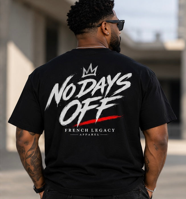 No Days Off graphic tee