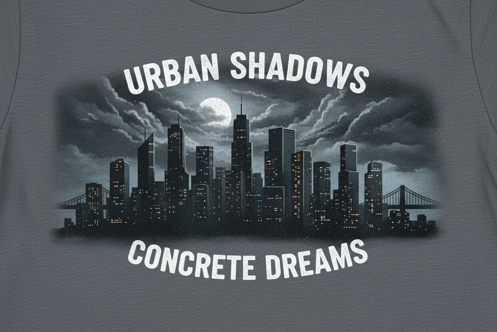 Legends Never Sleep city skyline graphic tee design